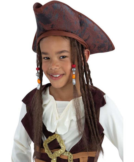Child Pirate Hat with Dreadlocks