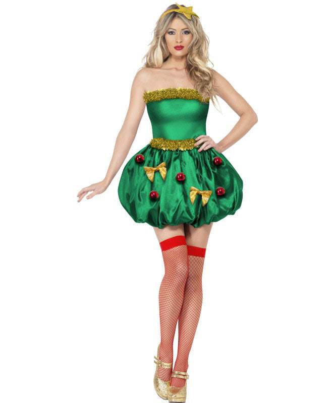 Fever Festive Tree Costume, Size 12-14