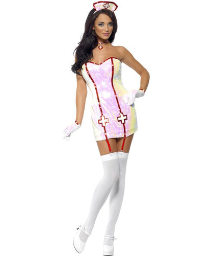 Fever Nurse Dazzle Costume, Size 4 - 6