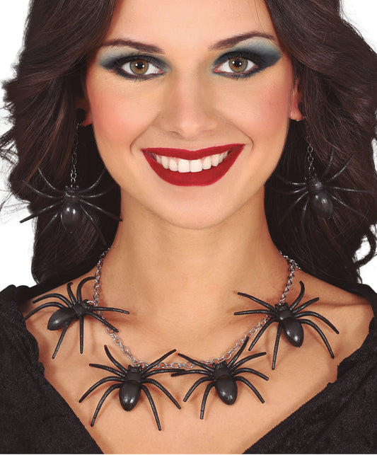Spider Necklace and Earrings Set