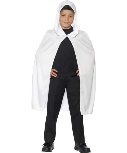 Childs White Hooded Cape