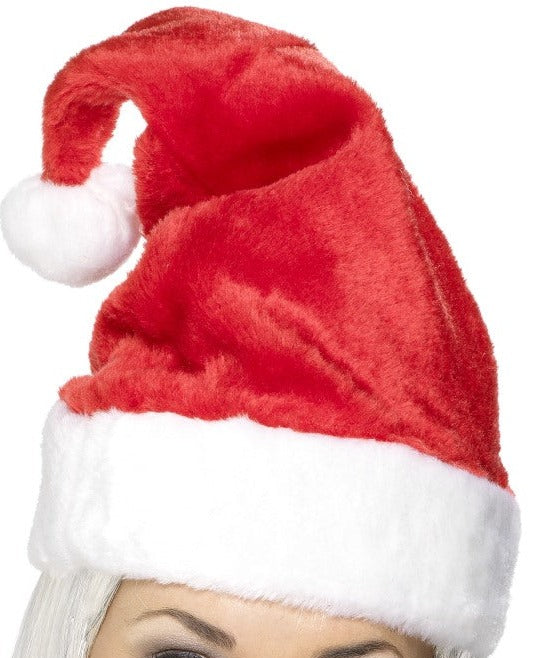 Deluxe Santa Hat with White Fur Trim.