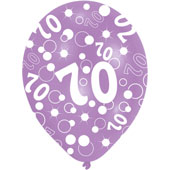 70th Birthday 27cm Balloons, Pack of 6