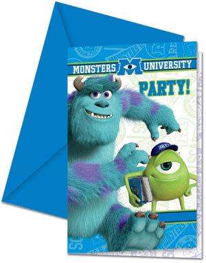 Monsters University Invites and Envelopes.