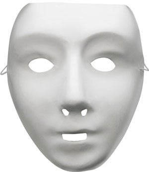 Robot Mask. White Plastic, on elastic.