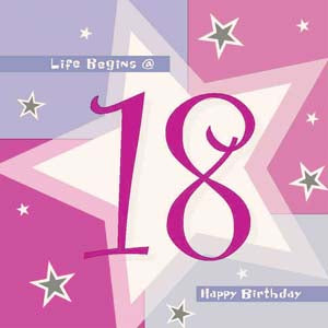 Pink Shimmer 18th Birthday Luncheon Napkins 3 Ply