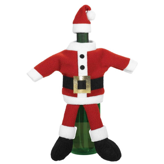 Santa Suit Wine Bottle Cover