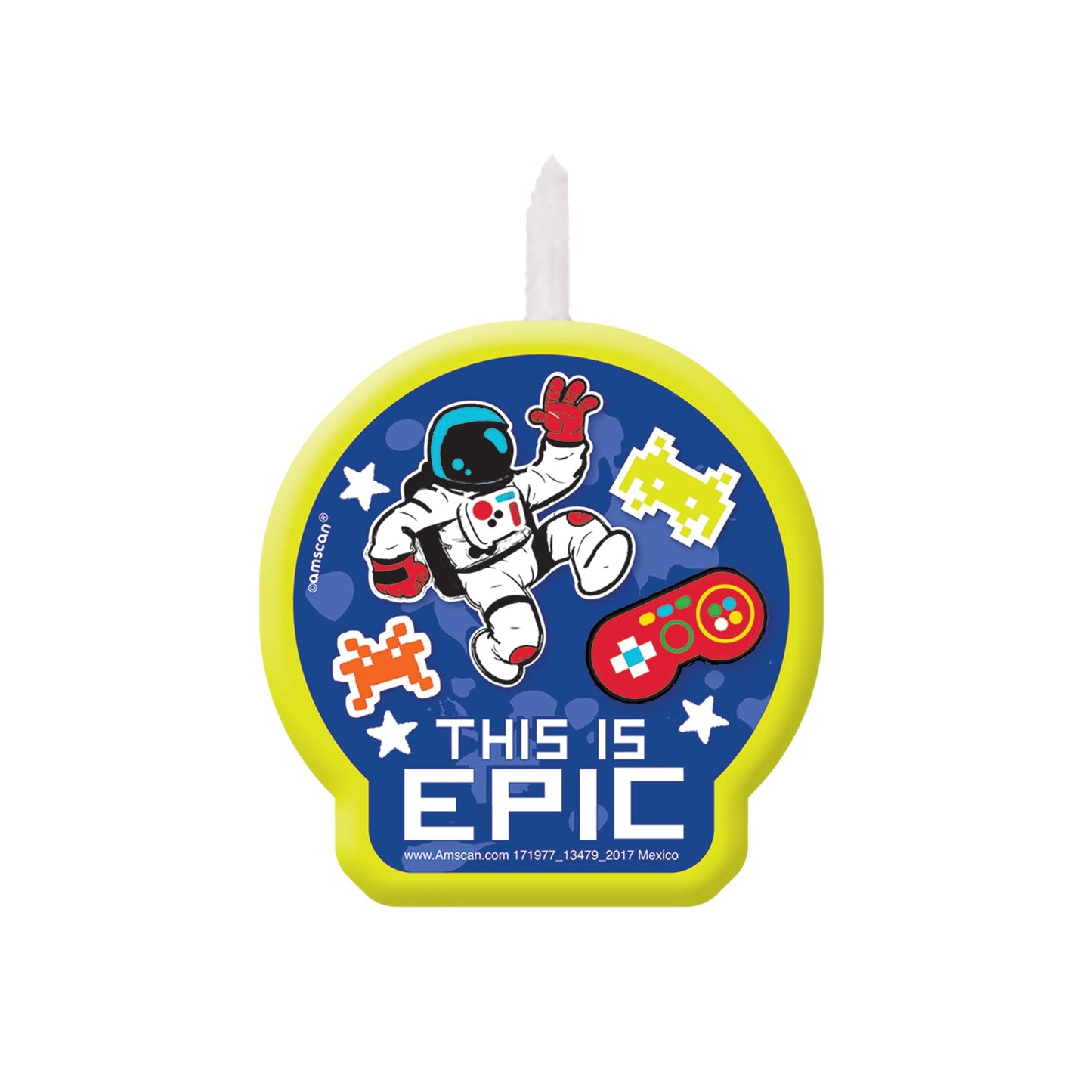 Epic Party Cake Candle 6cm