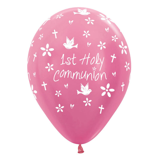 Communion Pink 27.5cm Latex Balloons