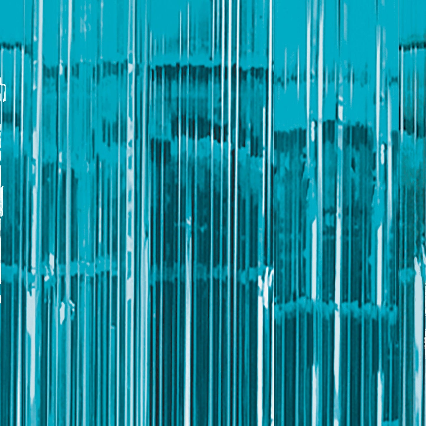 Metallic Caribbean Blue Door Curtain, 91cm x 2.43m