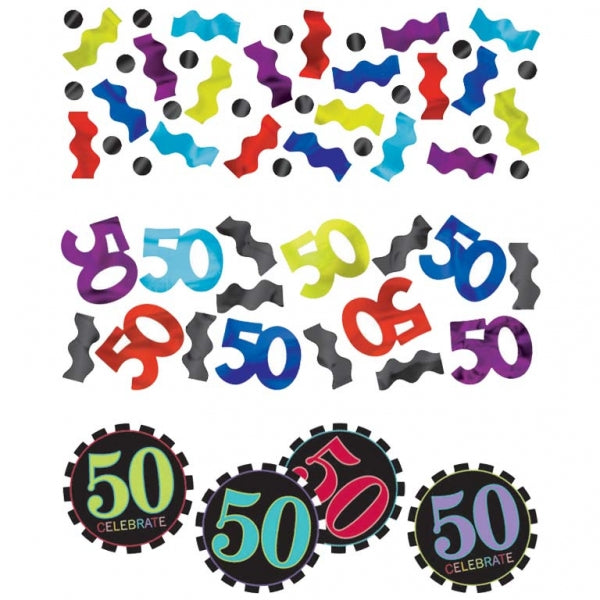 50th Chevron Confetti, Pack of 3