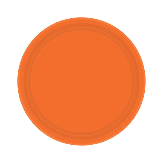 Orange Plates 17.7cm, Pack of 8