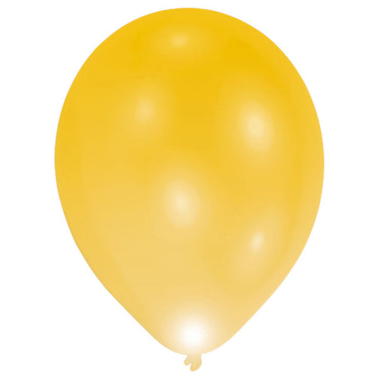 LED Latex Balloons Gold 27cm