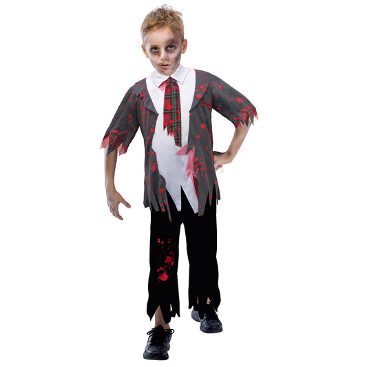 Zombie School Boy Costume includes top and trousers