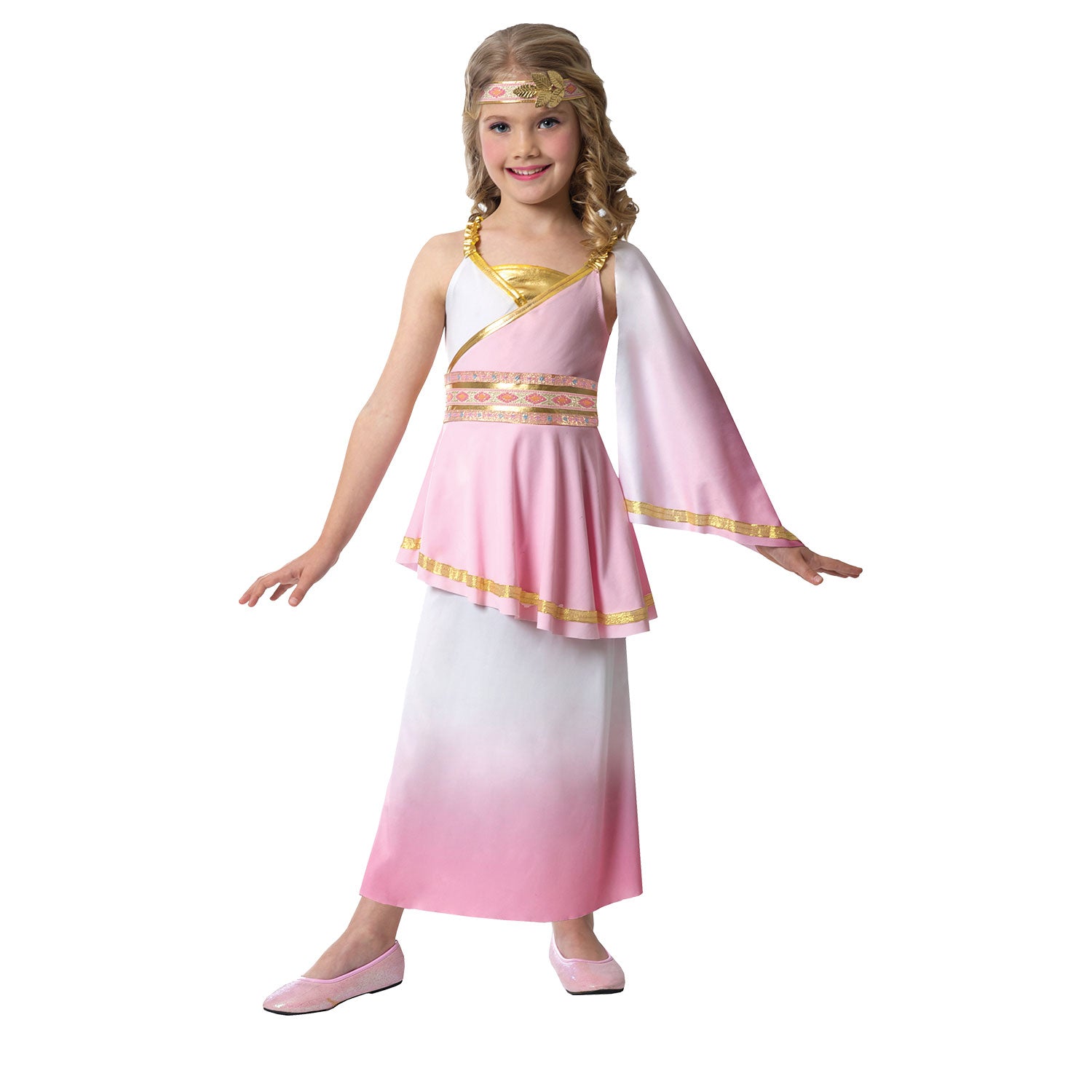 Girls Roman Goddess Costume includes dress and headband