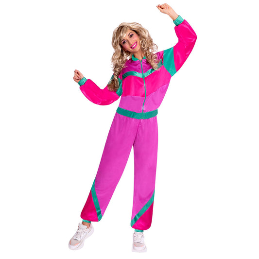 Ladies 80s Jogging Suit Costume includes jacket and trousers