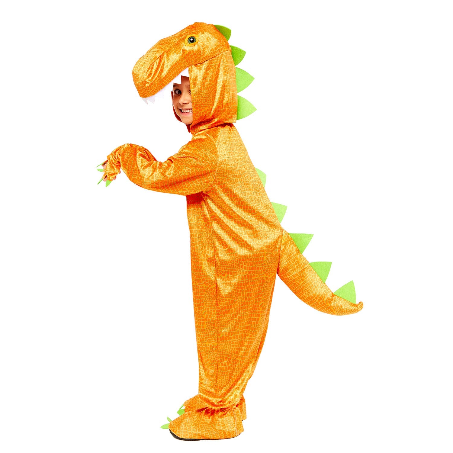 Flame Dinomite Costume includes jumpsuit and headpiece