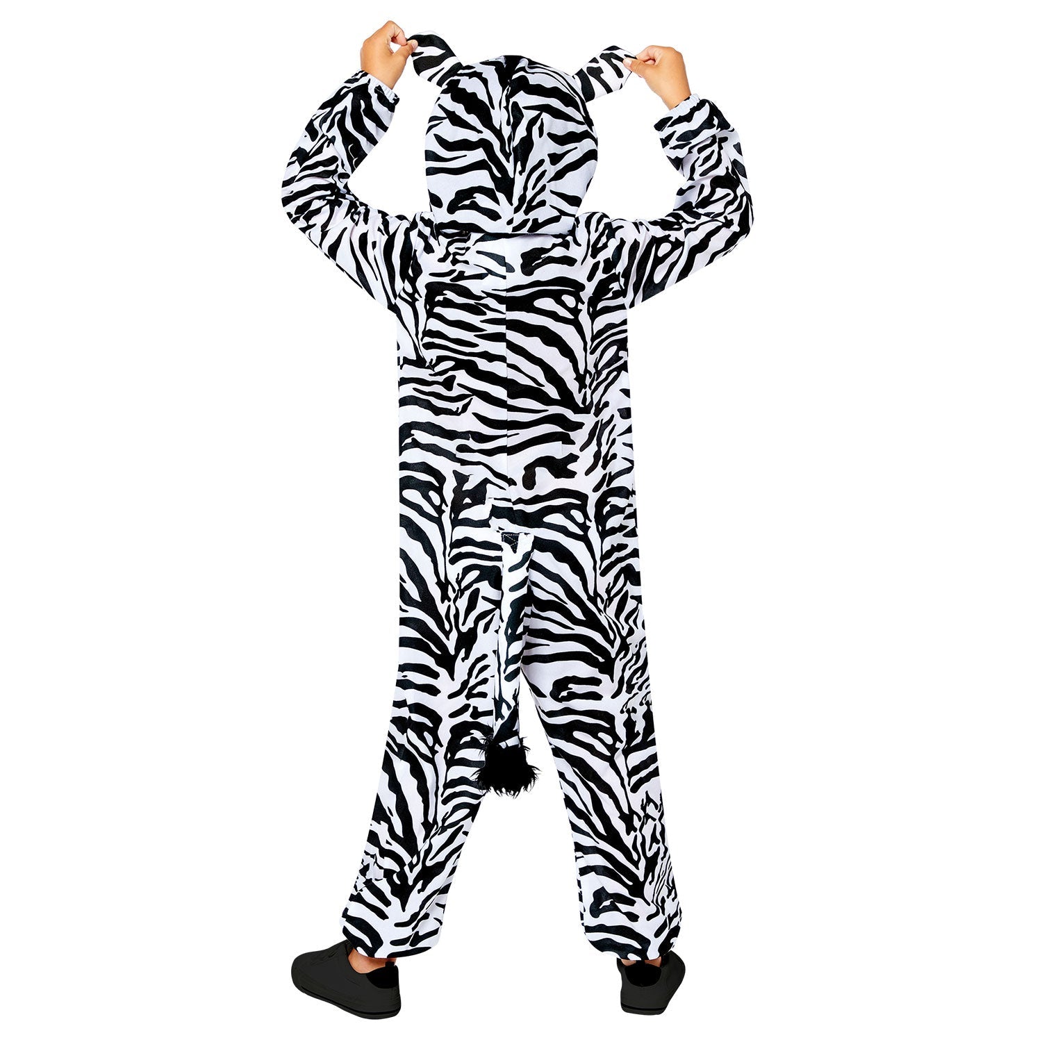 Zebra Onesie Costume includes jumpsuit with hood