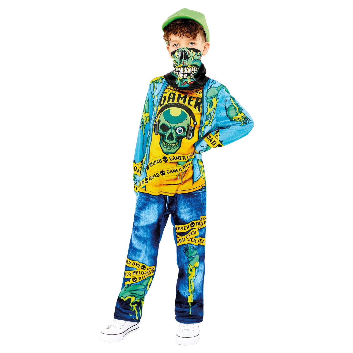 Gaming Zombie Costume includes, jumpsuit and mask
