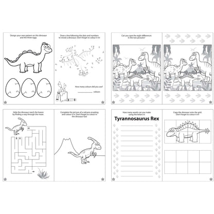 Dinosaur Puzzle Fun Books, Pack of 48