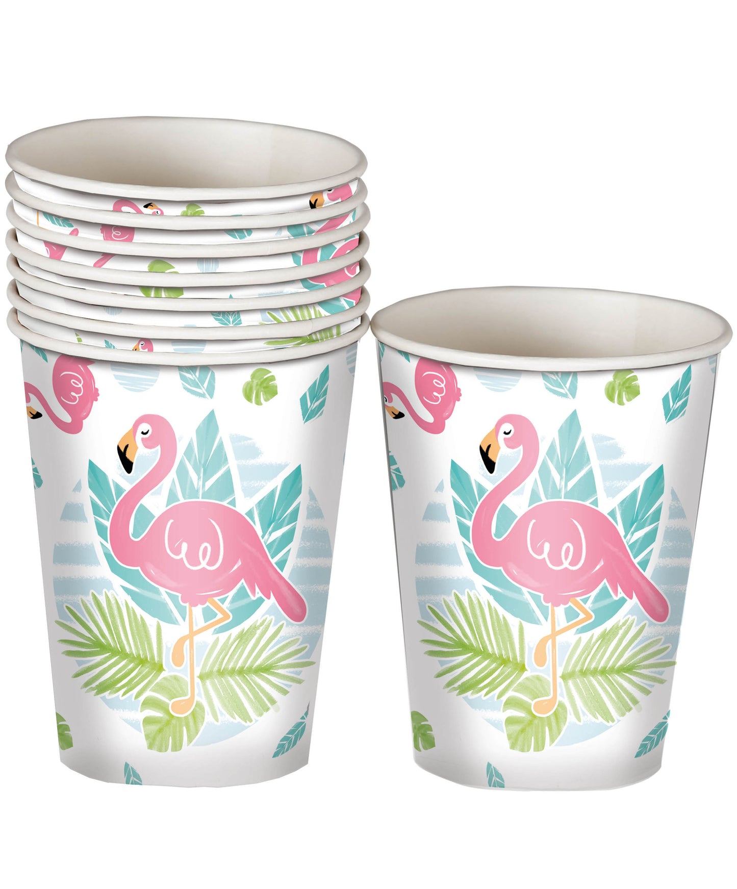 Flamingo Paper Cups, Pack of 8