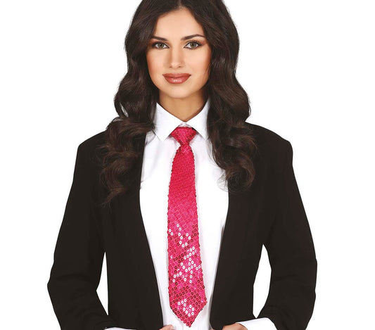 Fuchsia Sequin Tie