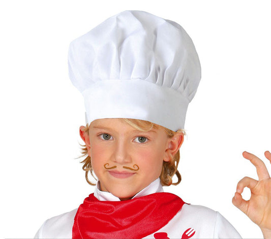 Child White Fabric Chef Hat
