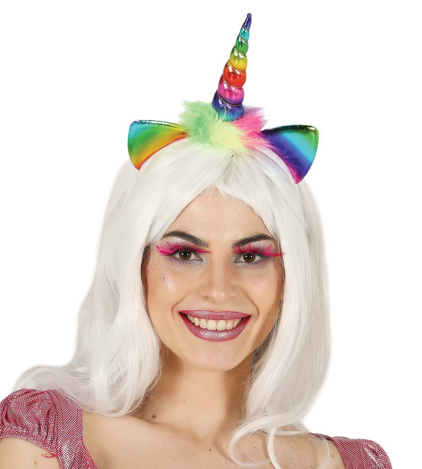 Multicolour Unicorn Headband with fur