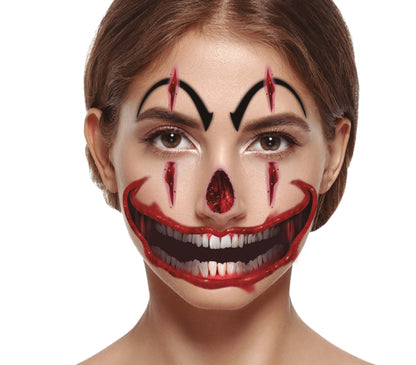Evil Clown Face Tattoo