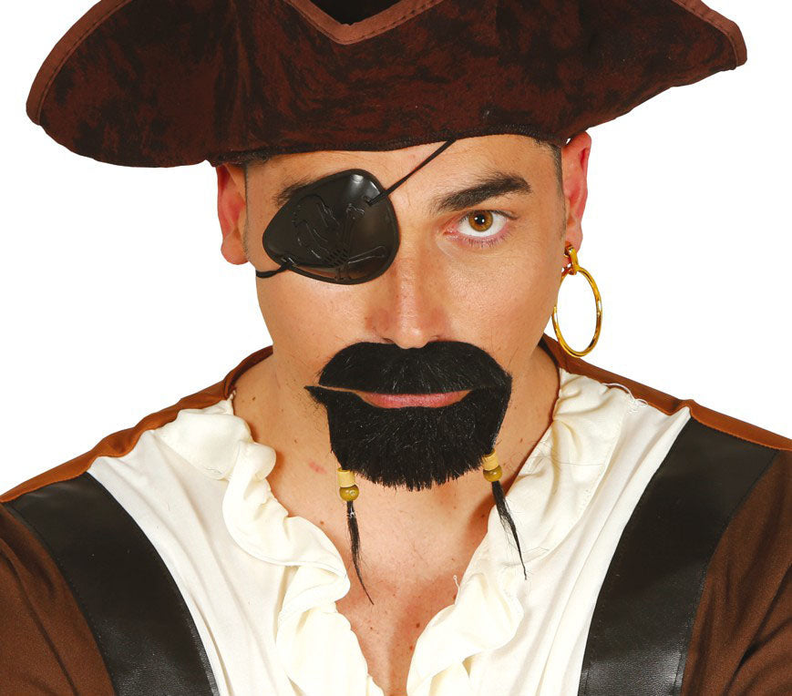 Plastic Pirate Eyepatch and Earring
