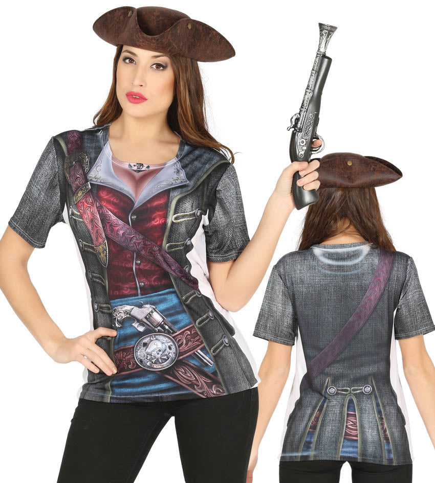 Lithographed Pirate T Shirt Costume