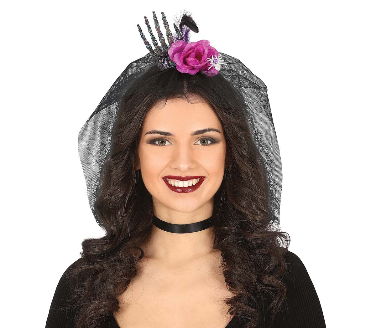 Headband with Flower, Hand and Veil