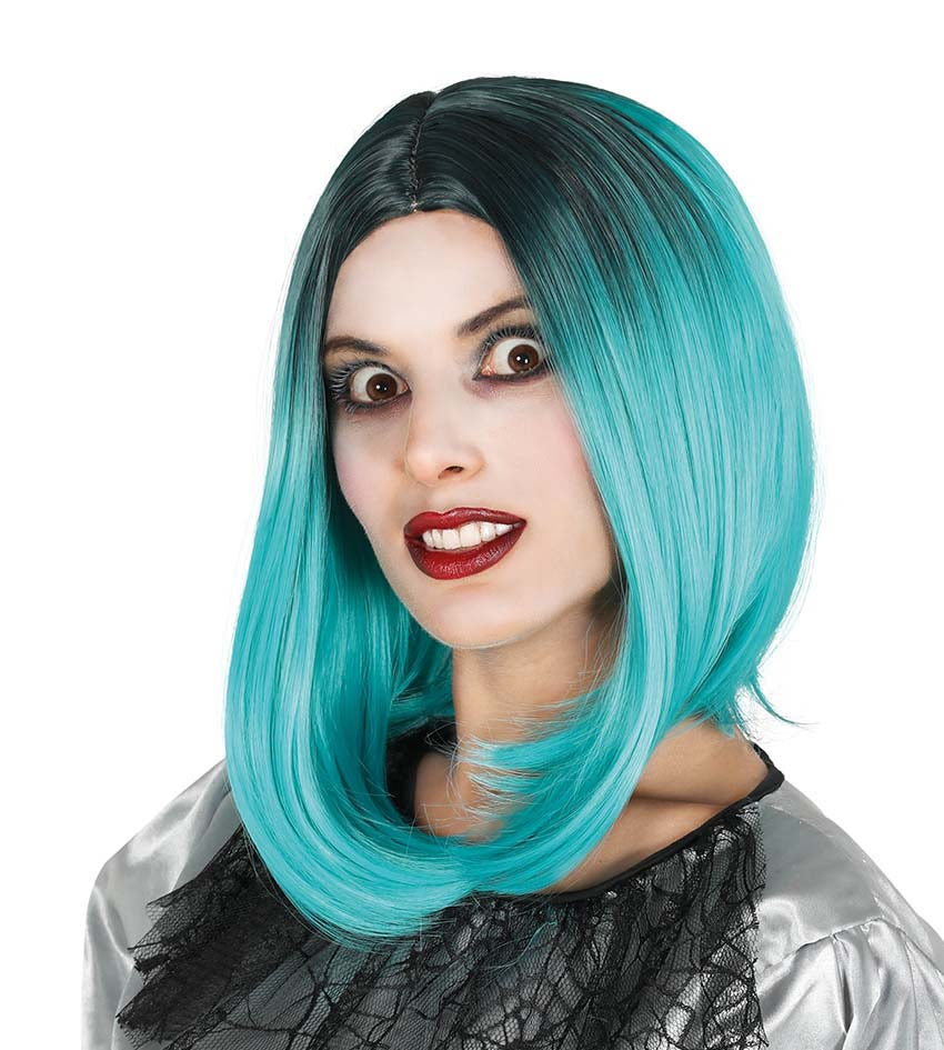 Black and Green Ombre Wig