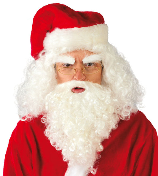 Santa Claus White Curly Wig and Beard