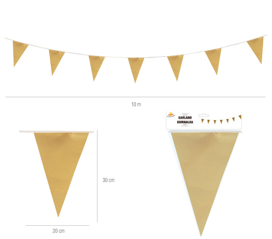 10m Gold Pennant Banner