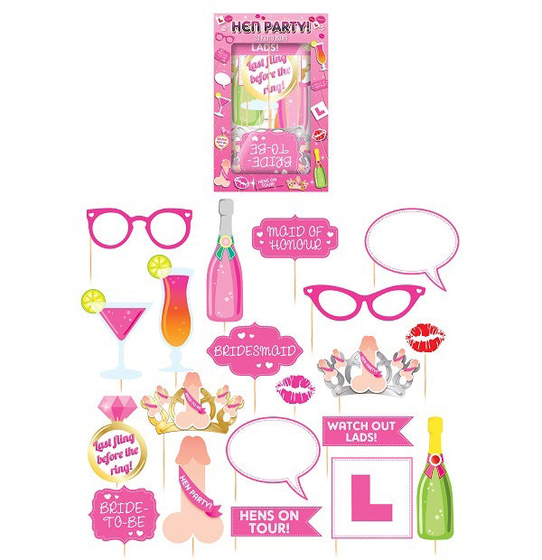 Hen Party Photo Props Pink