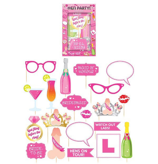 Hen Party Photo Props Pink