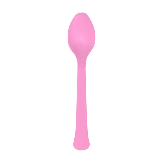 Bubblegum Pink Plastic Spoons, Pack of 24