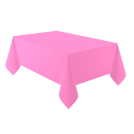 Bubblegum Pink Plastic Tablecover