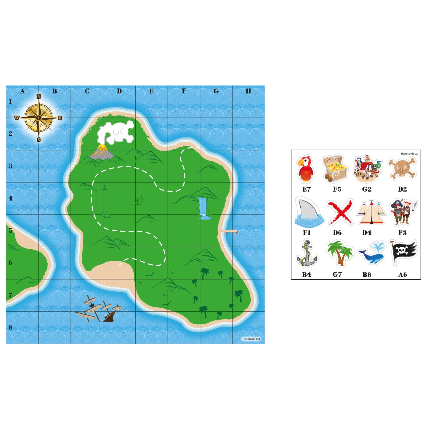 Pirate Treasure Map with Stickers
