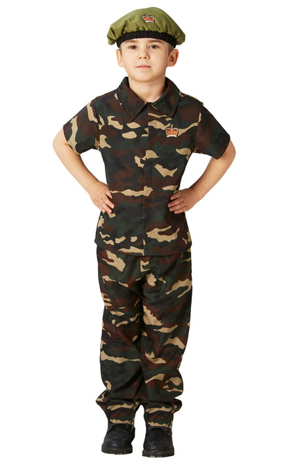 Child Soldier Costume includes shirt| trousers and| beret