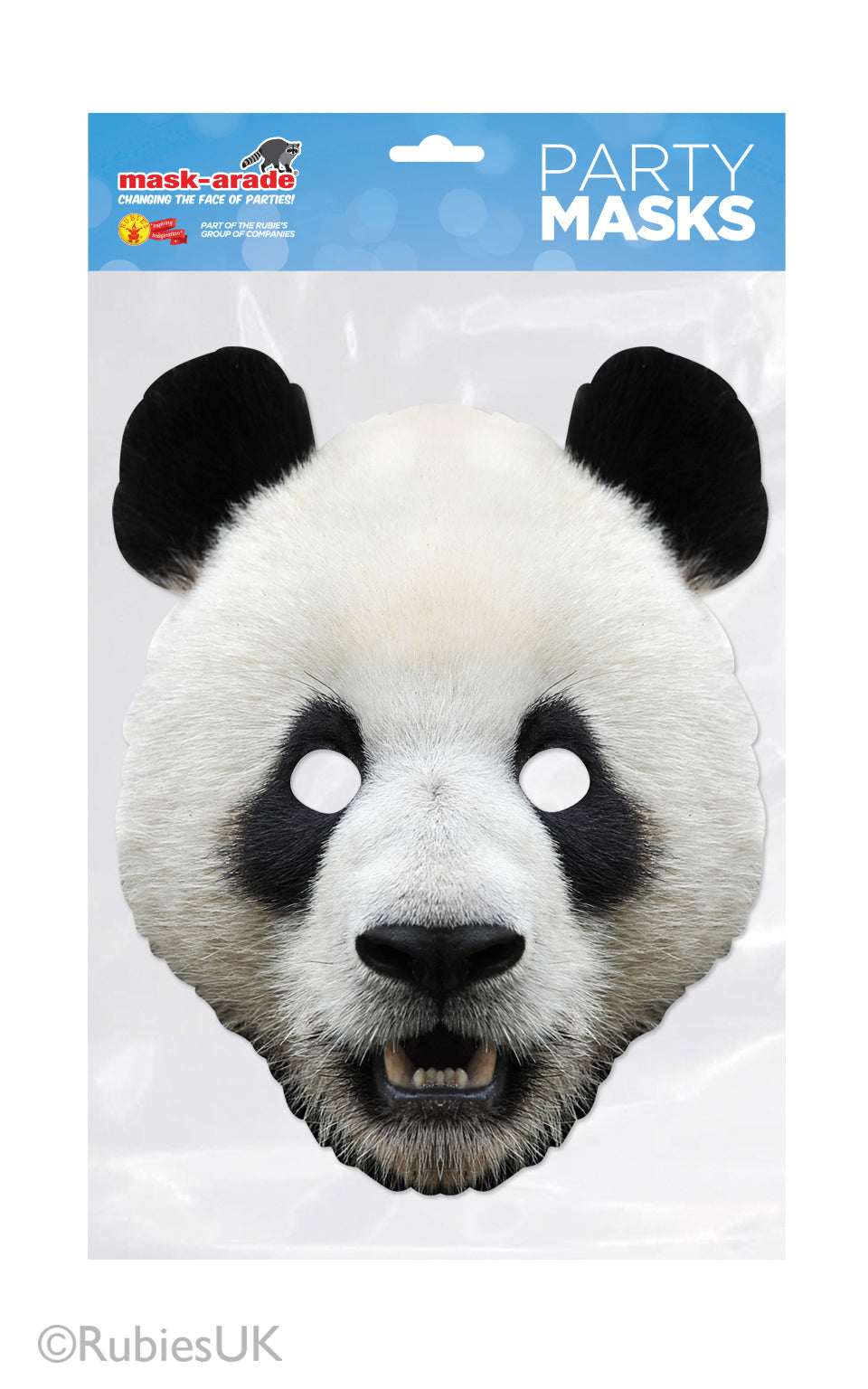 Panda Card Mask. Character card mask comes with eye holes and elastic fastening.