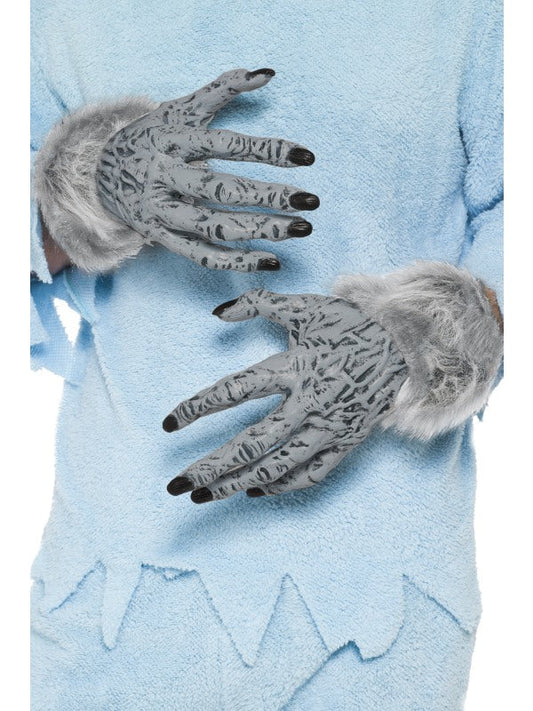 Werewolf Furry Hands, Grey PVC