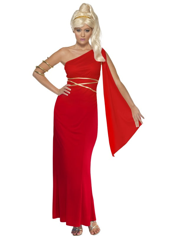 Ladies Aphrodite Fancy Dress Costume includes dress and headpiece