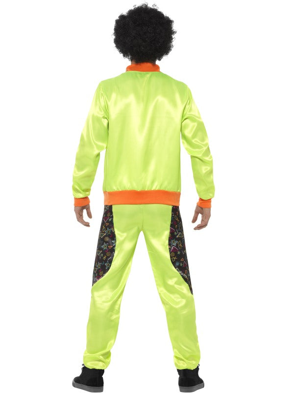 Mens Neon Green Retro Shell Suit Costume includes jacket and trousers