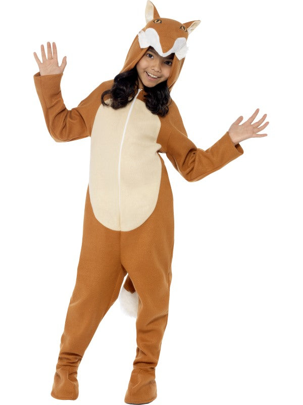 Fox Costume, includes zip up all in one costume with hood and tail.