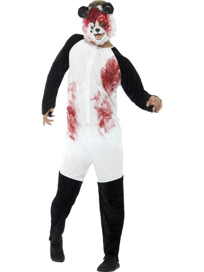 Deluxe Zombie Panda Costume includes bodysuit and EVA Mask