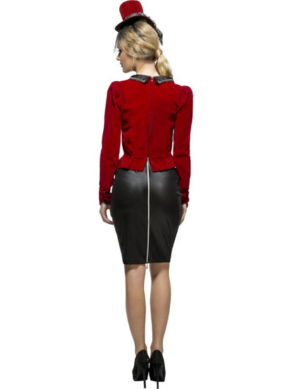 Fever Vampiress Costume includes zip-through skirt, jacket, mock corset and hat