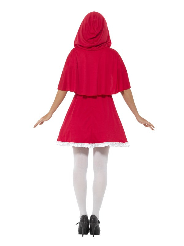 Ladies Red Riding Hood Fancy Dress Costume includes dress and cape