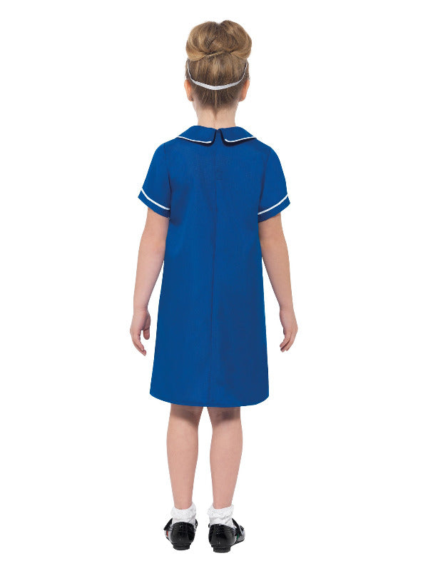 Girls Blue Nurses Costume includes dress and headpiece